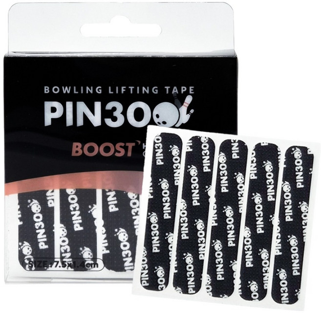 핀300 중약지 실리콘 리프팅 볼링 테이프, 블랙, 1개