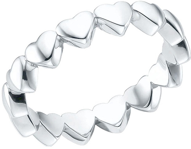 로이드 여성용 실버 925 볼륨 하트 이터니티 반지