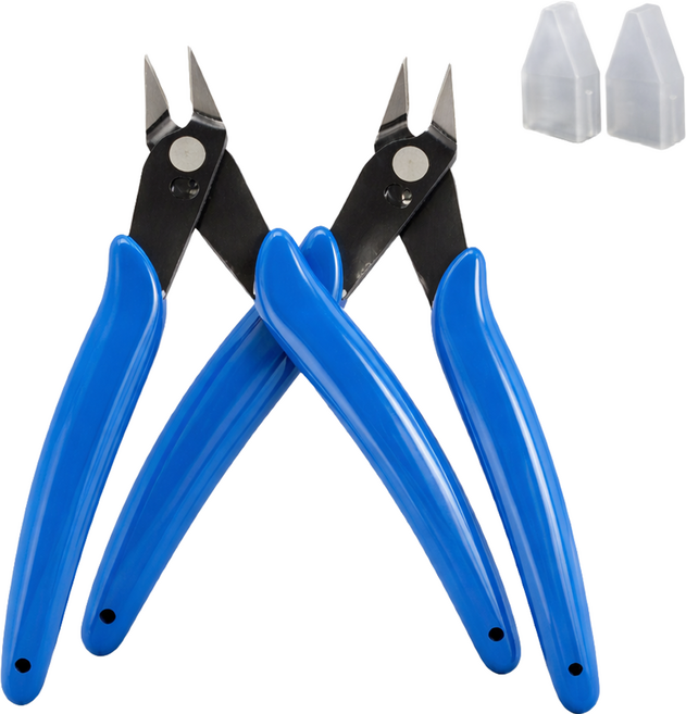 나홈 프라모델 조립용 정밀 니퍼, 블루, 2개
