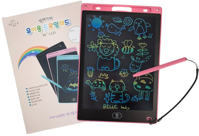 벨베이비 유아용 드로잉패드, 핑크, 1개