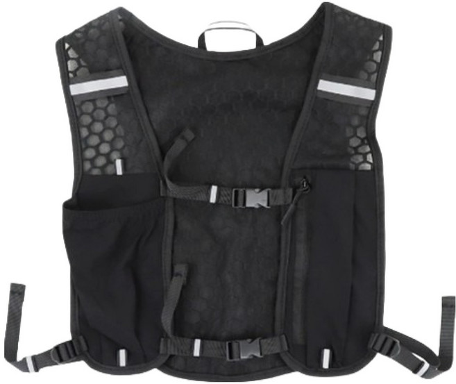 심플라인 러닝 수납 백팩 조끼, 블랙, 1개