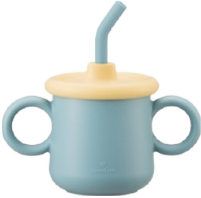 LocknLock 樂扣樂扣 Little Love 矽膠吸管杯 LBB016BLU, 天藍色, 1個, 200ml