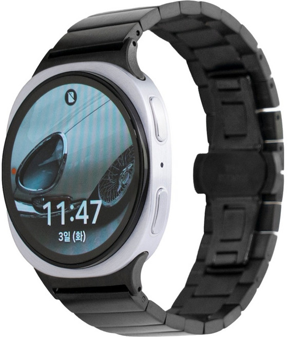 누아트 브레이슬릿 메탈 스트랩, 블랙, 1개