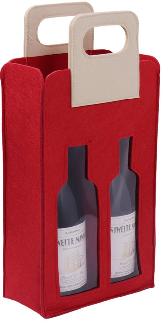 코레시스 펠트 예쁜 와인 선물가방 34 x 21 x 9.5 cm, 스타일 2, 1개