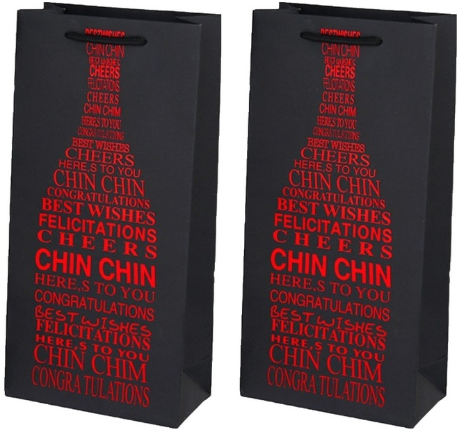 코레시스 센스있는 와인 선물박스 더블 17 x 8 x 35 cm, TYPE5, 2개