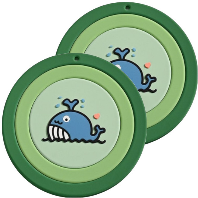 마스마켓 방수 실리콘 식탁 매트 1, 그린, 2개