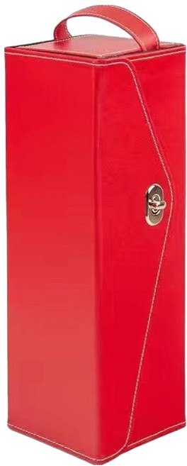 코레시스 가죽 와인 휴대용 선물가방, 레드, 1개