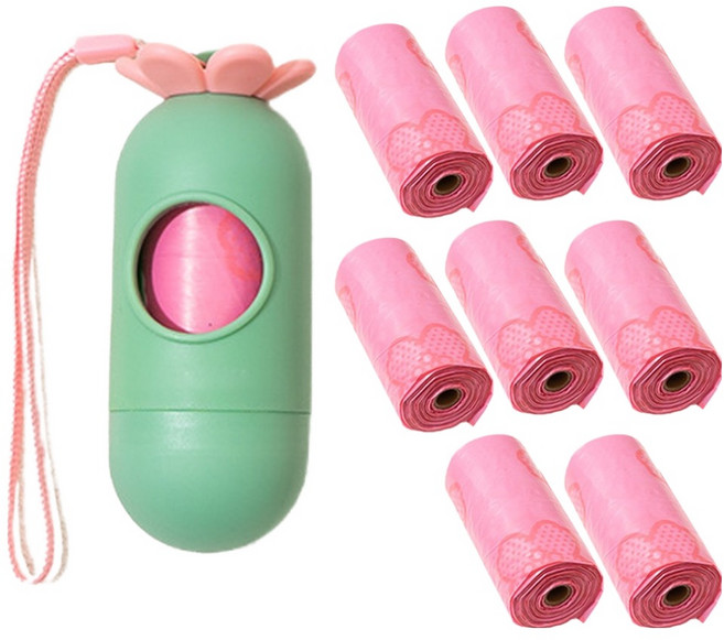 둥둥펫 반려동물 블라썸 케이스 + 배변봉투 세트, 혼합색상, 1세트