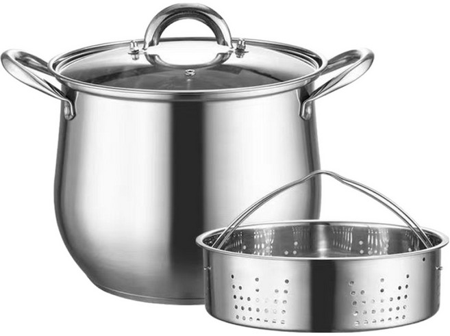 제이엘홈 스테인레스 들통 빨래솥 + 찜기 세트, 1세트, 28cm