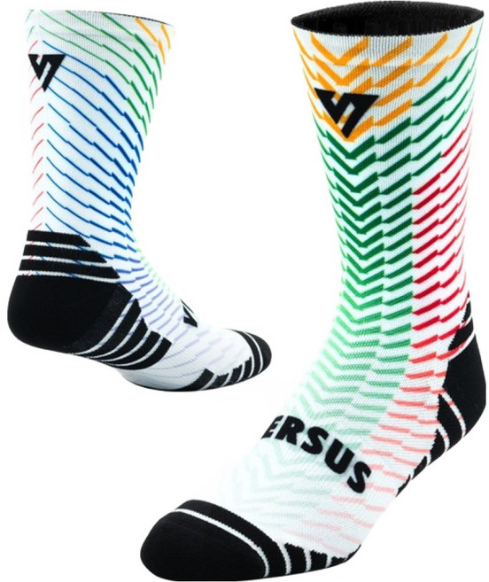 벌세스 액티브 크루 프린티드 스포츠 양말, 1개, South African Stripes
