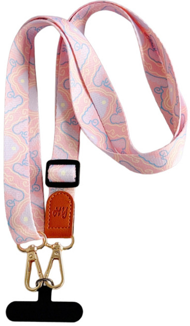 묘먀미 길이조절 버클 패턴 크로스바디 핸드폰 스트랩 MMM3748, 7, 1개