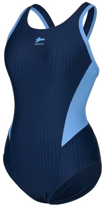 레노마스윔 여성용 투톤 슬림라인 X백 원피스 수영복 RN-LS2G516