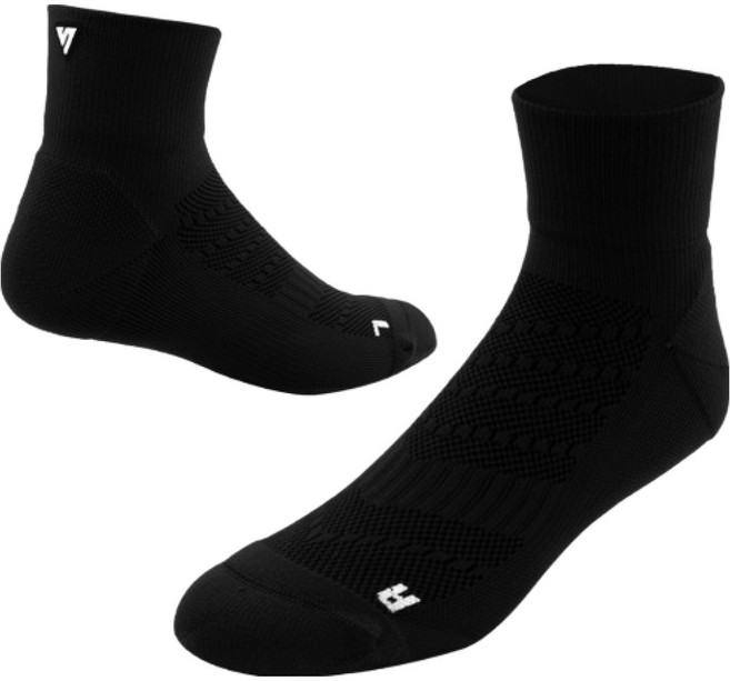 벌세스 쿼터 러닝 스포츠 양말, 1개, Black