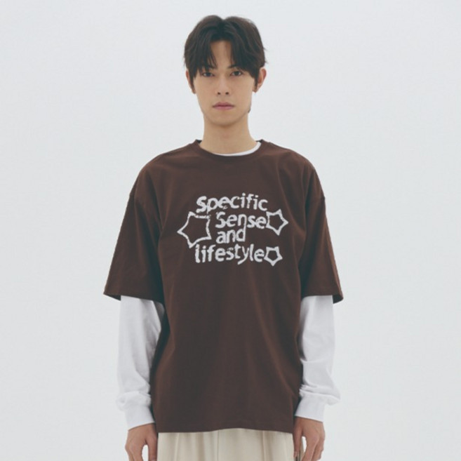 어반에이지 남녀공용 스퍼시픽 면 오버핏 반팔 티셔츠