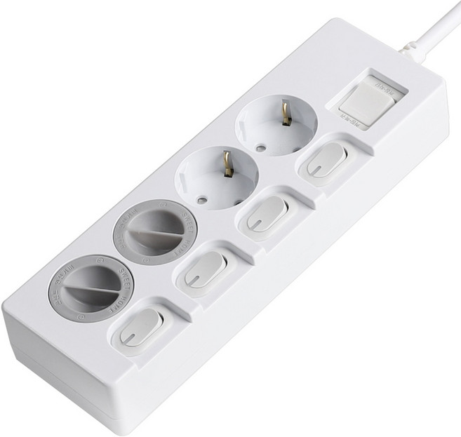 스윗홈 국내생산 과부하차단 개별스위치 절전 멀티탭 4구+안전커버 2p, 1m, 혼합색상, 1세트