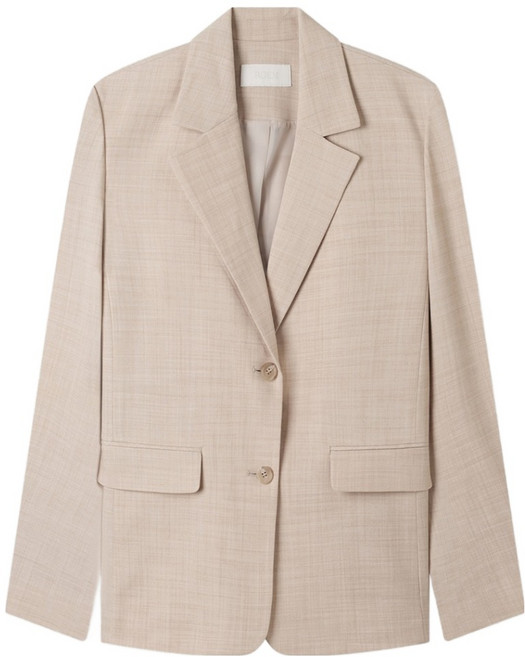 Roem 女款亞麻感長袖外套