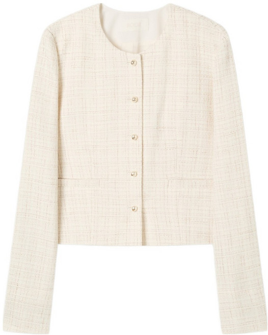 로엠 여성용 진주 트위드 자켓