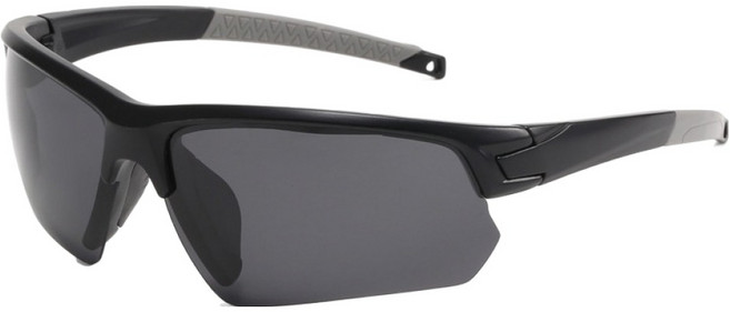 오버코드 봄여름 나들이 아웃도어 다용도 스포츠 선글라스 BRP3661, 블랙, 1개