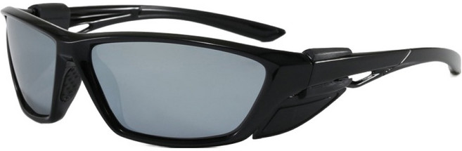 오버코드 햇빛 모래 차단 야외용 스포츠 선글라스 BRP3666, 실버, 1개