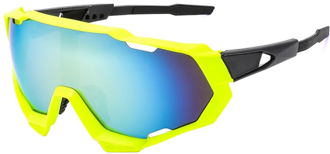 오버코드 봄여름 사이클링 등산 스포츠 선글라스 BRP3634, 네온, 1개