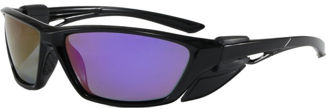 오버코드 햇빛 모래 차단 야외용 스포츠 선글라스 BRP3666, 퍼플, 1개