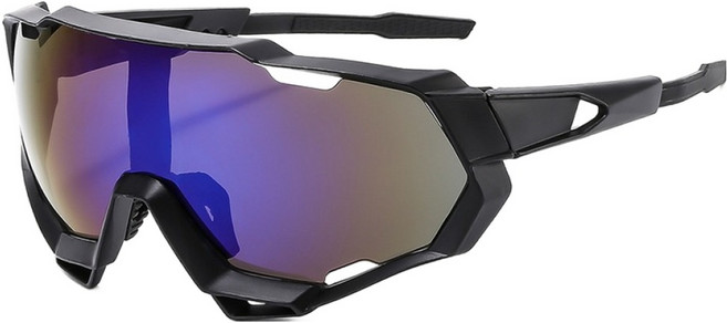 오버코드 봄여름 사이클링 등산 스포츠 선글라스 BRP3634, 네이비, 1개