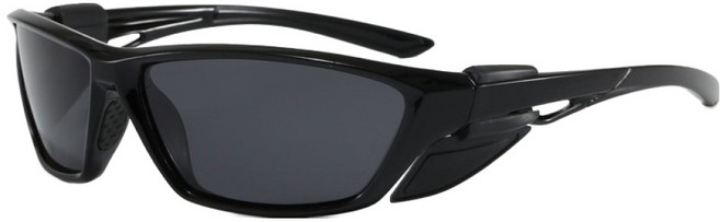 오버코드 햇빛 모래 차단 야외용 스포츠 선글라스 BRP3666, 블랙, 1개