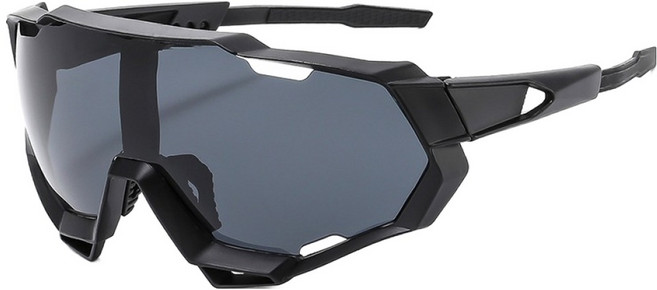 오버코드 봄여름 사이클링 등산 스포츠 선글라스 BRP3634, 블랙, 1개