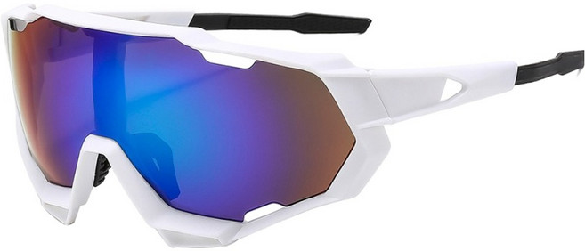 오버코드 봄여름 사이클링 등산 스포츠 선글라스 BRP3634, 화이트, 1개