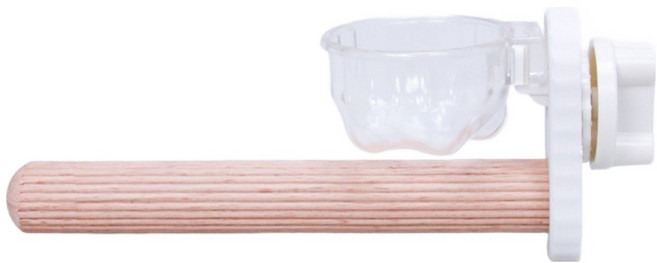 랜보어 앵무새 식기 우드 스탠드 횃대 FREE, 화이트, 1개