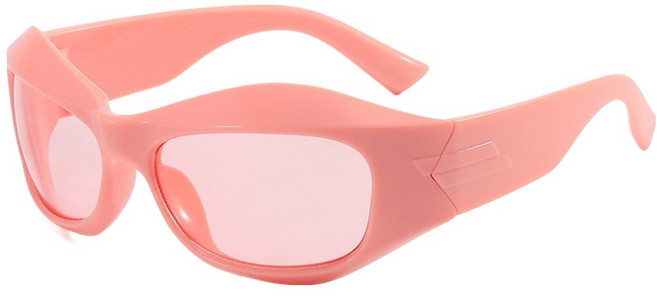 오버코드 대형 프레임 스타일리시 스포츠 선글라스 BRP3665, 핑크, 1개