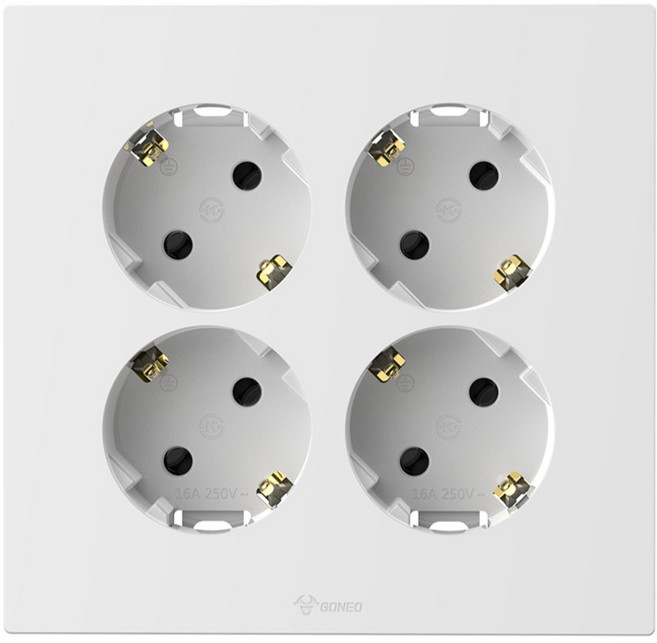 고네오 4구 클래식 콘센트 화이트, 1개