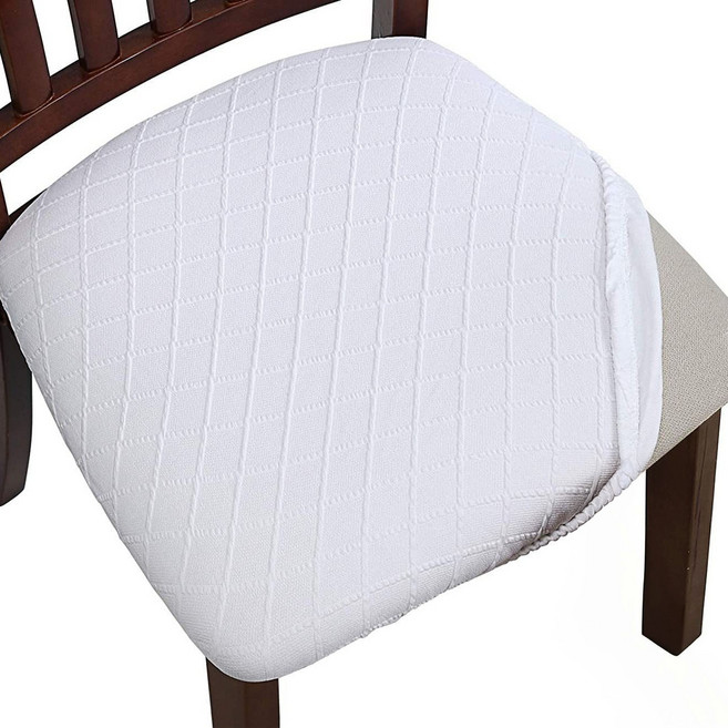 뉴리스 씌우는 생활방수 방석용 의자 커버, 화이트, 1개