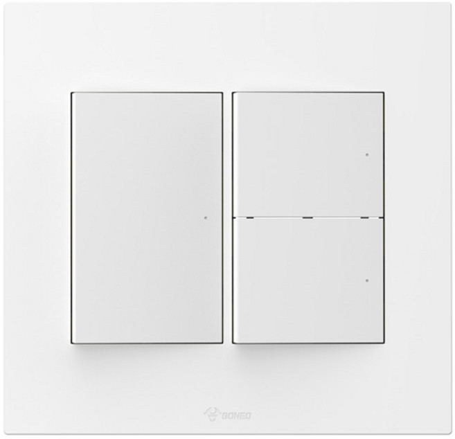 고네오 2개용 1로 3구 클래식 스위치 화이트, 1개