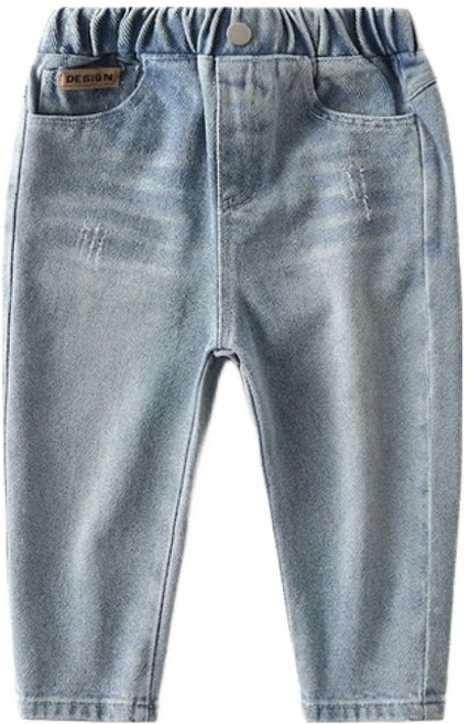 조이멀티 데미지워싱 배기 밴딩 데님팬츠