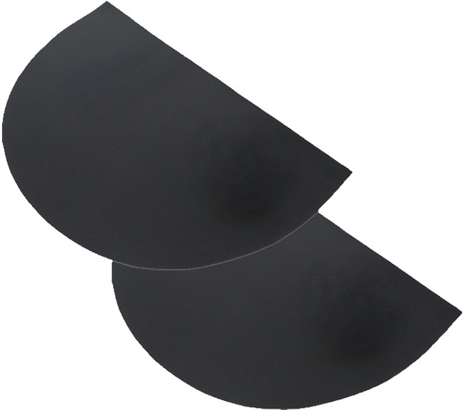 아메리칸로드 와이드 반달 심플 감성 방수 식탁매트 HR2780, 블랙, 2개, 42 x 28 cm