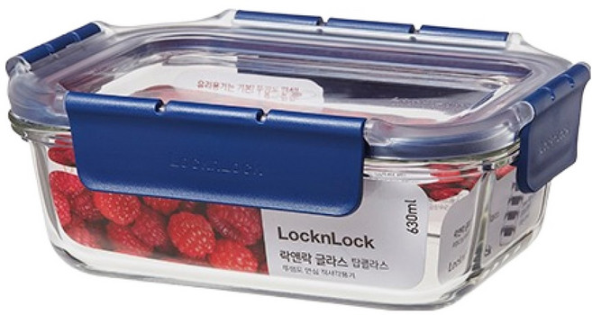 락앤락 탑클라스 직사각 밀폐용기 블루, 1개, 630ml