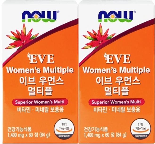 나우푸드 이브 우먼스 멀티비타민 84g, 2개, 60정 - 쿠팡