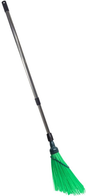 월드크린 홀더형 2단 스텐 개량비 빗자루 자루, 1세트, 블랙