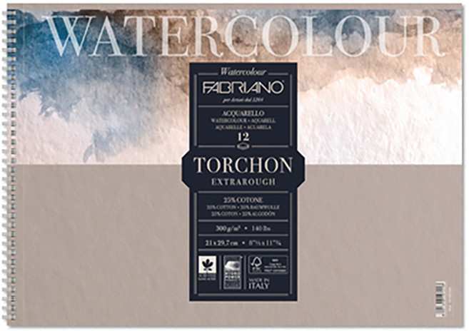 파브리아노 워터칼라 토천 스케치북 TS01 스프링제본, 12매, 1개