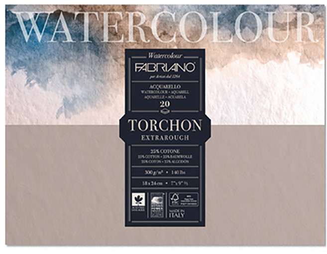 파브리아노 워터칼라 토천 스케치북 TB01 4면접착, 20매, 1개