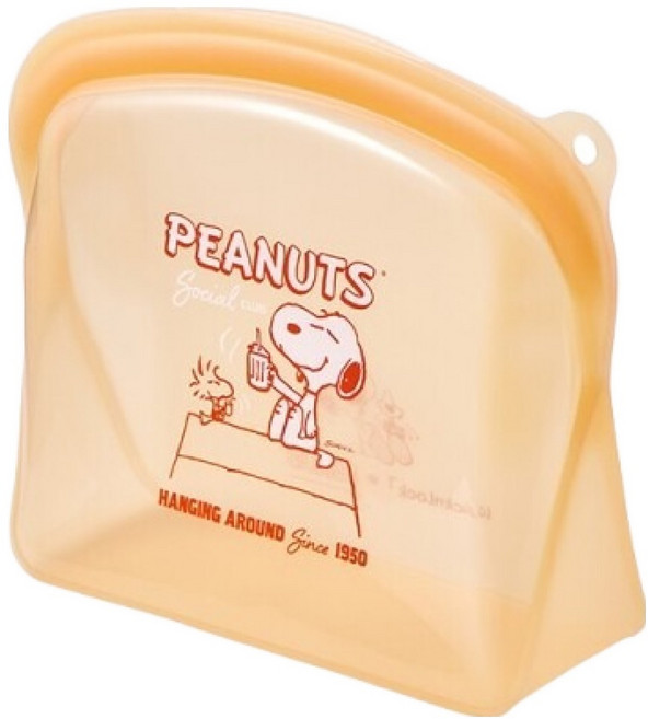 락앤락 스누피 실리콘 지퍼백, 1.2L, 1개, 1개입