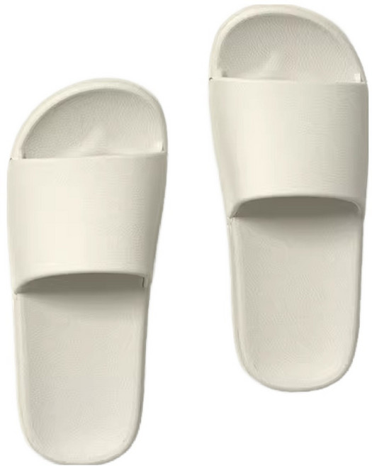 뉴리스 거실 쿠션 푹신한 무소음 실내화, 화이트, 1개