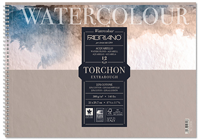 파브리아노 워터칼라 토천 스케치북 TS03 스프링제본, B4, 12매, 1개