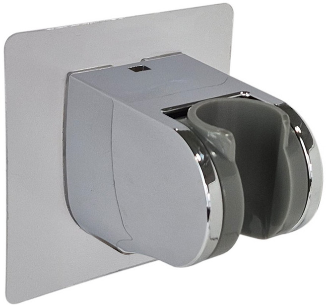 BK 욕실 다용도 각도조절 샤워기 거치대 접착 행거 투손20, 실버