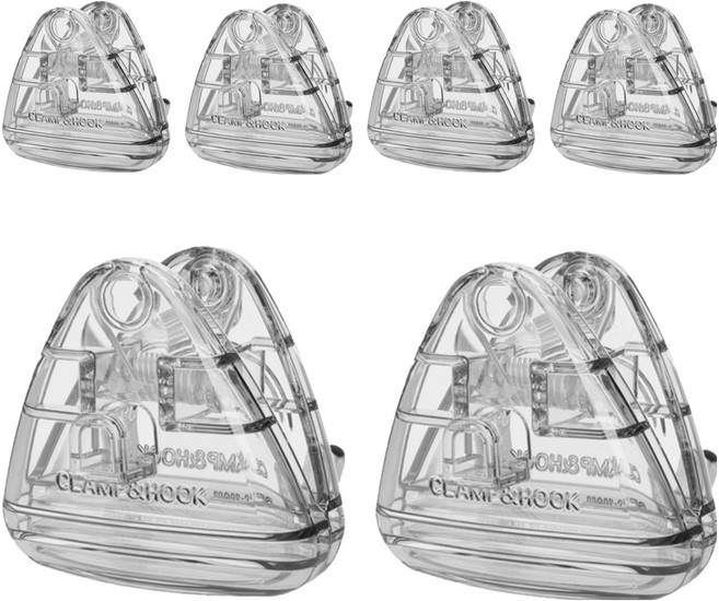 홈앤픽스 강력 대형 깔끔 걸이형 다용도 빨래집게, 화이트, 6개