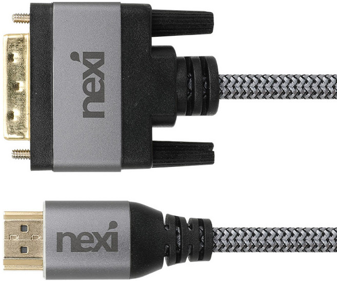 넥시 4K HDMI 2.0 to DVI 양방향 변환 케이블 NX-HD20DVIC, 1개, 5m