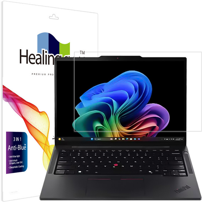 힐링쉴드 레노버 씽크패드 T14s Gen6 라이젠 AI 논터치 블루라이트차단 액정보호필름 세트, 1세트
