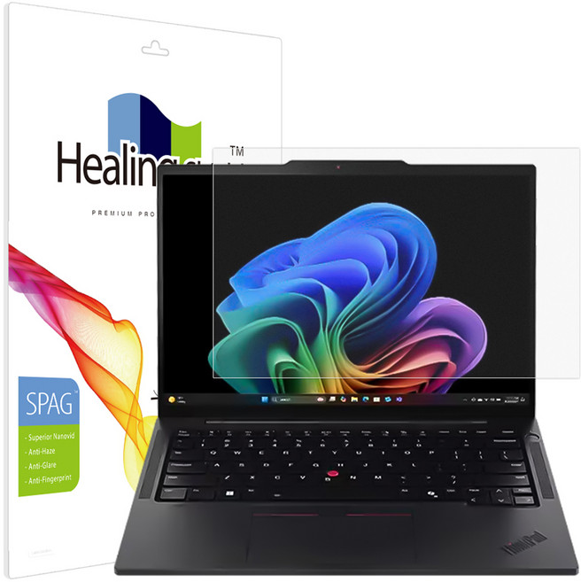 힐링쉴드 레노버 씽크패드 T14s Gen6 라이젠 AI 논터치 슈페리어 저반사 액정보호필름 세트, 1세트