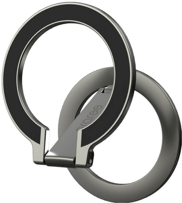 아라리 3in1 맥세이프 풀 마그네틱 양면 자석 핸드폰 홀더 거치대 핑거링 에이링 듀얼 스마트톡, 티타늄그레이, 1개